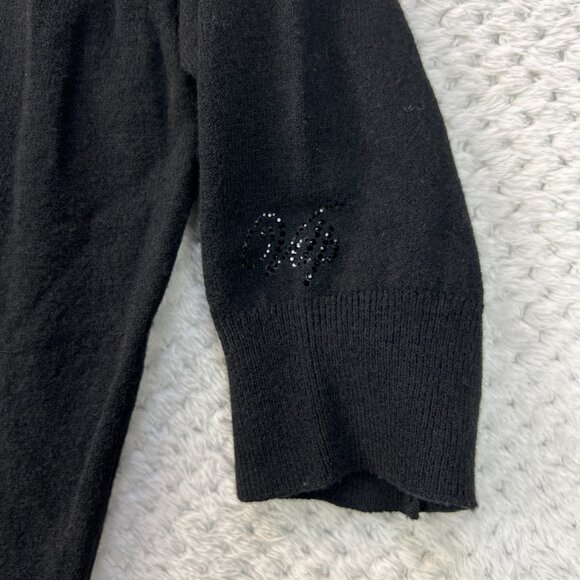 VDP Via Delle Perle Wool Dress Embellished Zwarov Elements Quiet Luxury Sz 44 - Picture 12 of 16